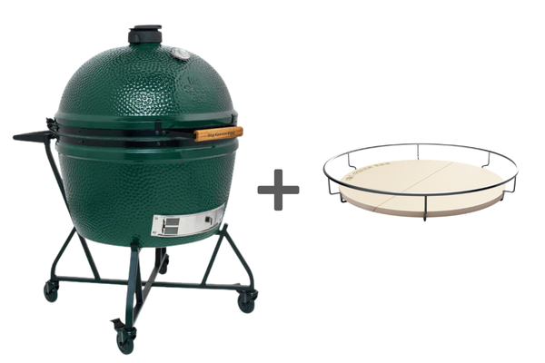 Pack barbecue kamado 2XL avec chariot à roulettes + convEGGtor - BIG GREEN EGG