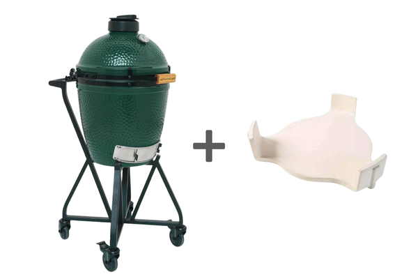 Pack barbecue kamado Medium avec chariot à roulettes + convEGGtor - BIG GREEN EGG