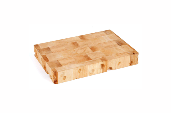 Billot en bois de bout "Gruyère" par le Studio QOOQ, 35x23x5 cm - CHABRET