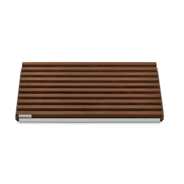 Planche à découper en hêtre rainuré avec plateau en inox, 40x25x3 cm - WUSTHOF