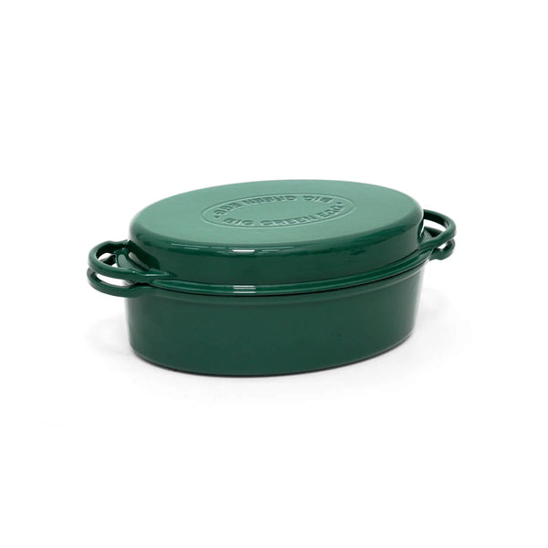 Cocotte en fonte émaillée ovale - BIG GREEN EGG