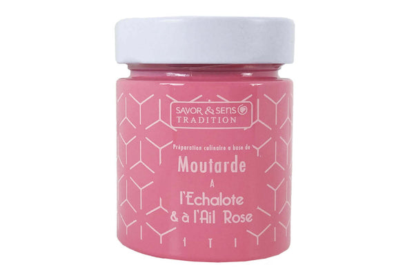 Moutarde Savor&Sens Color Block saveur échalote et ail - 130g
