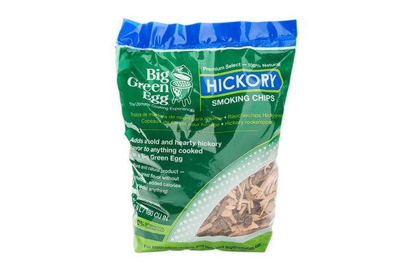 Sachet de morceaux de bois de hickory Big Green Egg 2,9L - Idéal fumage
