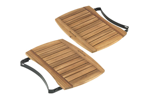 Tablettes latérales en bois d'acacia pour barbecue Big Green Egg Medium