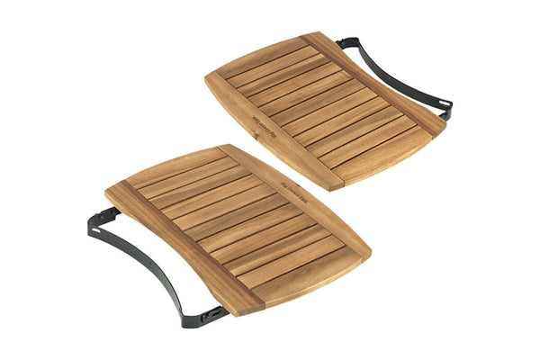 Tablettes latérales en bois d'acacia pour barbecue Big Green Egg MiniMax