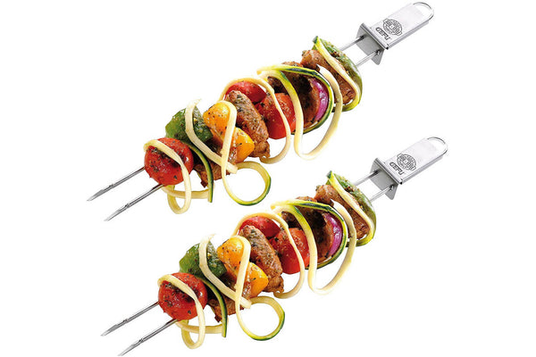 Set de 2 piques à brochettes doubles Gefu Twinco en acier inoxydable