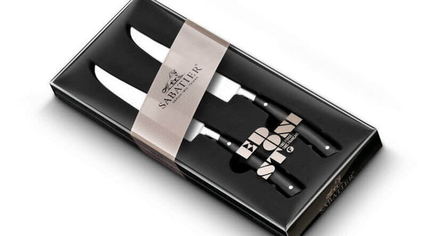 Coffret 2 couteaux à steak Sabatier Edonist forgés 12cm fabrication française