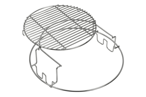 Rack multi-niveau avec grille ronde inox pour Big Green Egg XLarge