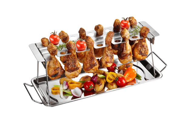 Support pour cuisses de poulet Gefu en acier inox 43,5cm